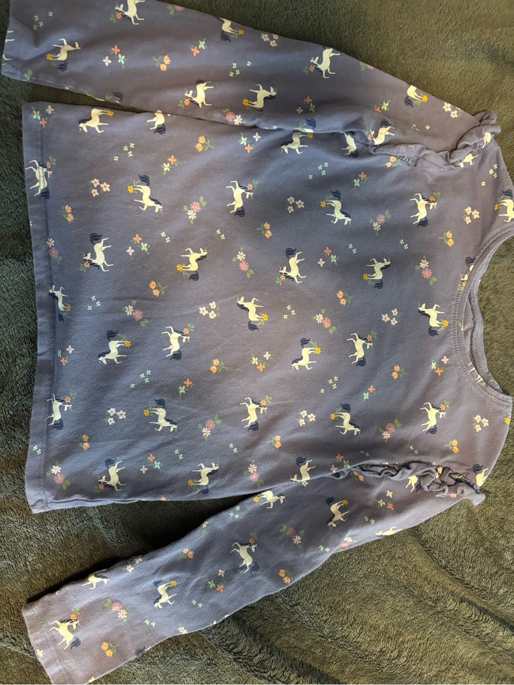 jumping beans Purple Unicorn Print Top